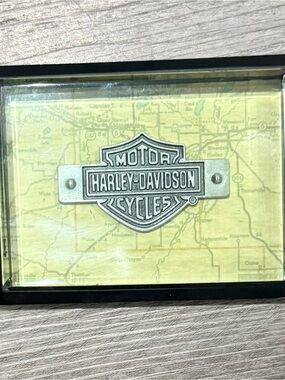 Hallmark Harley-Davidson Yellow Map Logo Decorative Paperweight